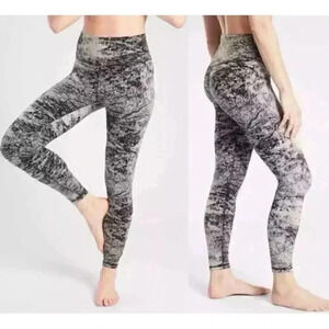 Athleta Elation Glades 7/8 Tight Leggings Women Sz S Flagstone Gray Black‎